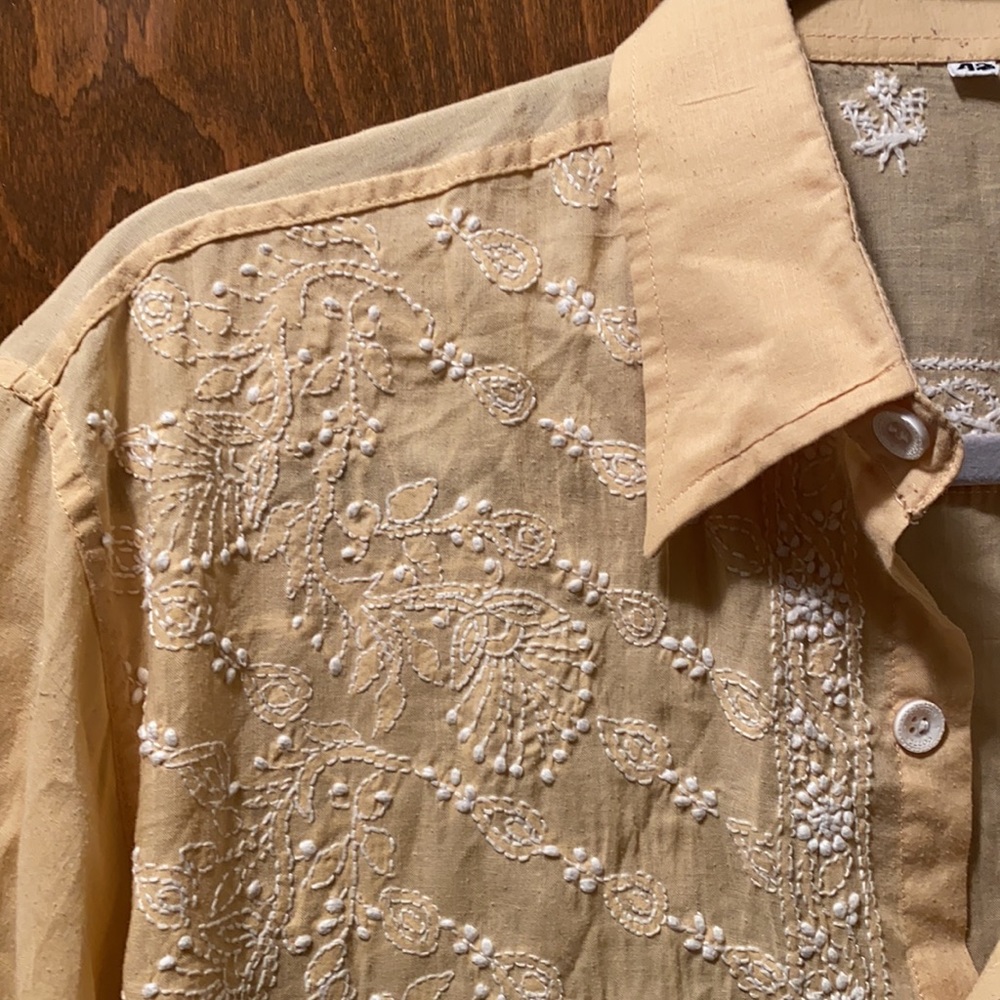 Beautiful Embroidered Men’s Casual Cotton Button Down Short Sleeve